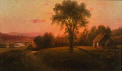 Bradley Bucklin's "Cabin Overlooking River Valley"